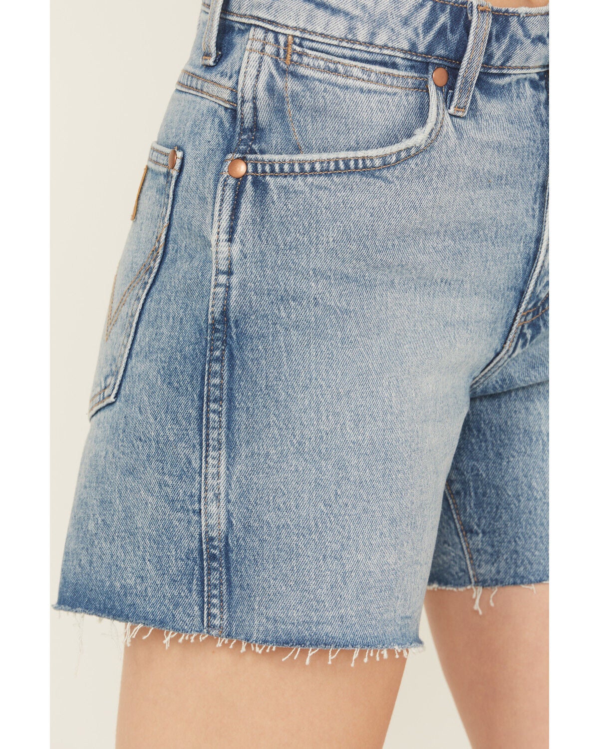 Image #2 - Wrangler Retro Women's Light Wash High Rise Stretch Denim Shorts, , hi-res