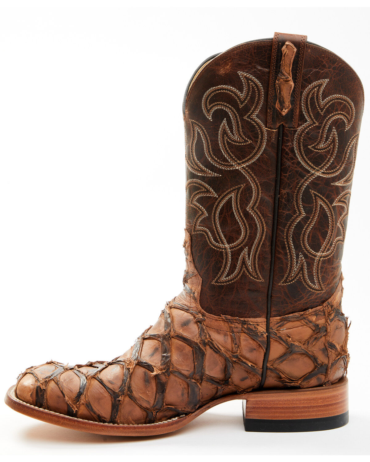 Image #3 - Cody James® Men's Pirarucu Exotic Boots, Brown, hi-res