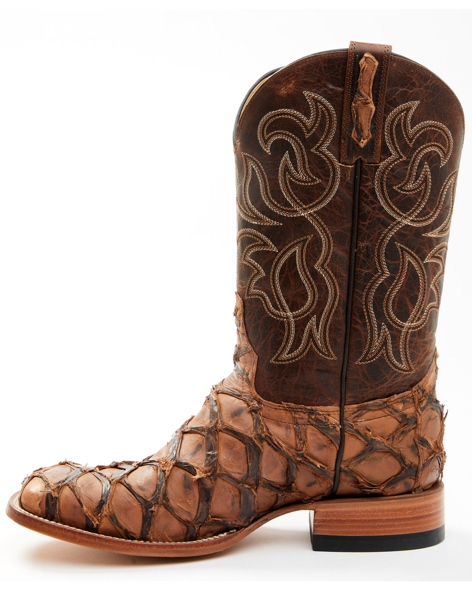 Image #3 - Cody James® Men's Pirarucu Exotic Boots, Brown, hi-res