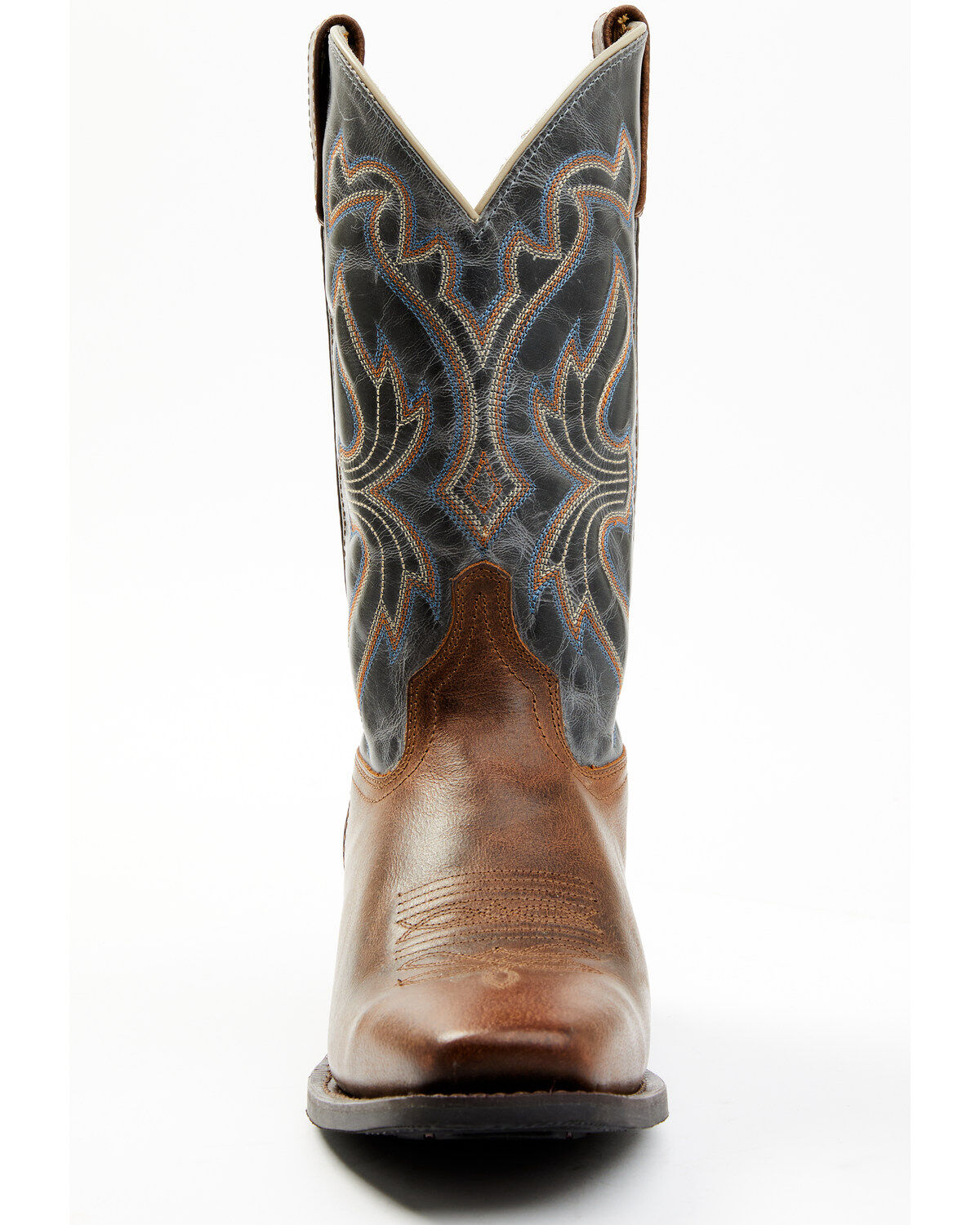 Image #4 - Laredo Men's McKinney Western Boots - Square Toe, Brown/blue, hi-res
