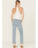 Image #3 - Ariat Women's Light Wash Low Rise Lucy Straight Jeans, Light Wash, hi-res