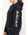 Ariat Women's FR Primo Fleece Logo Hooded Sweatshirt, Black, hi-res