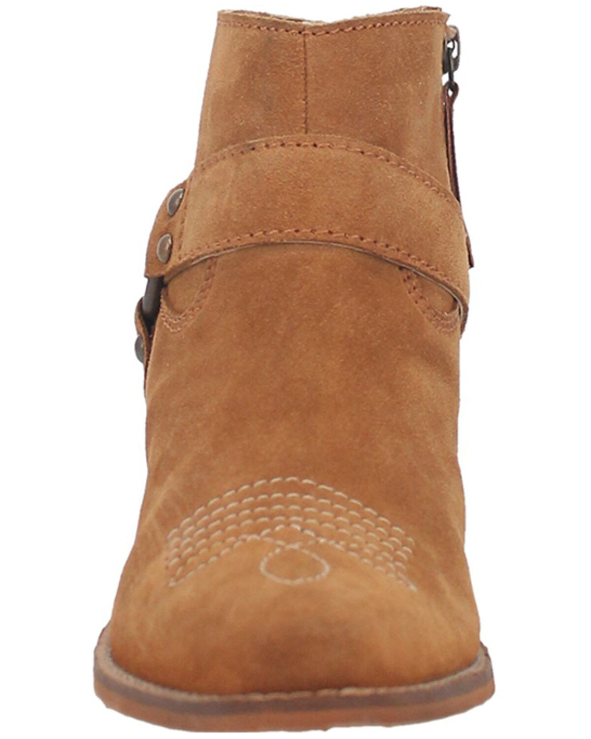 Image #4 - Dingo Women's Buckskin Western Fashion Booties - Snip Toe, Brown, hi-res