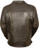 Image #3 - Milwaukee Leather Men's Brown Utility Pocket MC Jacket - Big 4X, Brown, hi-res