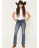 Image #3 - Grace in LA Girls' Dark Wash Dreamcatcher Pocket Bootcut Stretch Denim Jeans, Dark Wash, hi-res