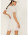 Molly Bracken Women's Floral Print Ruffle Puff Short Sleeve Mini Dress, White, hi-res
