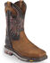 Image #1 - Justin Men's Tanker Western Work Boots - Steel Toe, Timber, hi-res