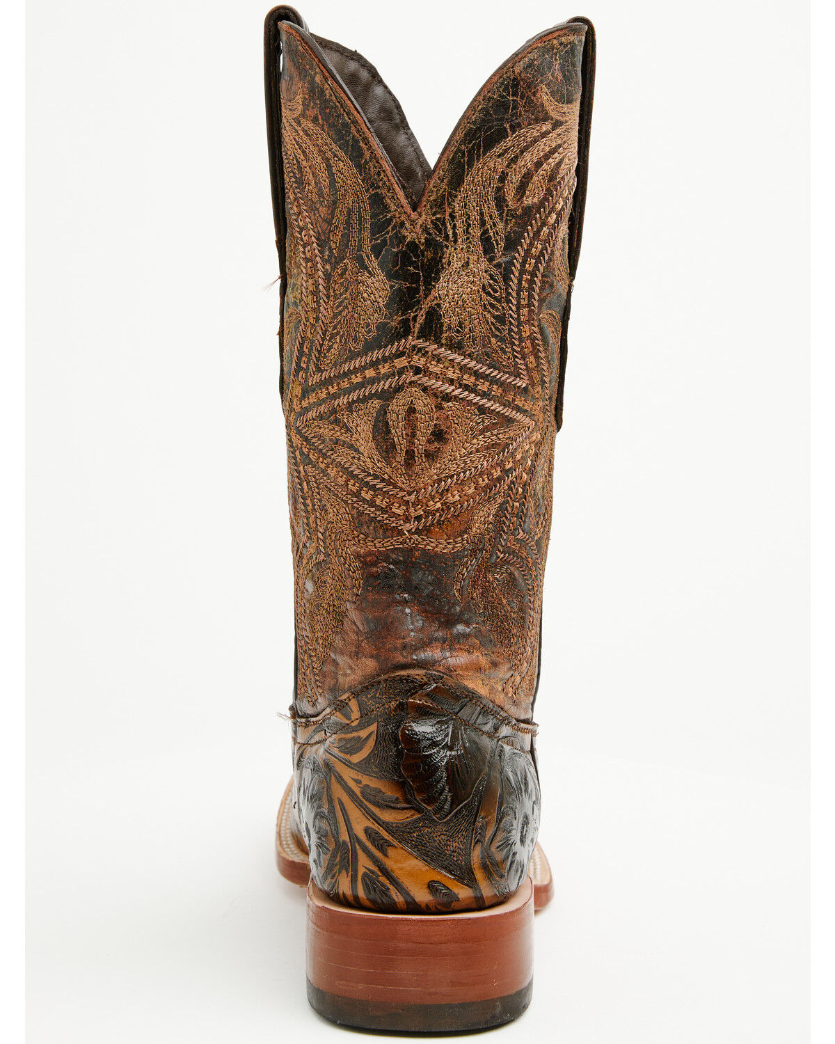 Product Name:  Tanner Mark Men's Hand Tooled Western Boots - Broad Square Toe