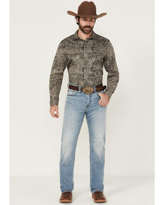 Blue Ranchwear Men's Banner Medium Wash Slim Bootcut Stretch Denim Jeans, Medium Wash, hi-res