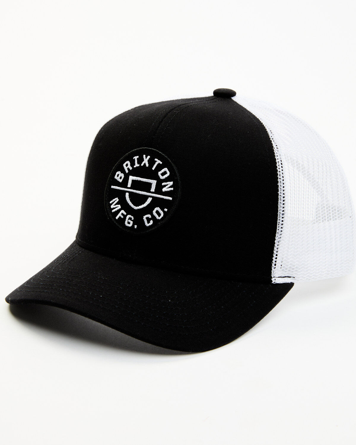 Image #1 - Brixton Men's Crest Ball Cap, Black, hi-res