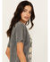 Youth in Revolt Women's Jackson Hideout Skeleton Short Sleeve Graphic T-Shirt, Charcoal, hi-res