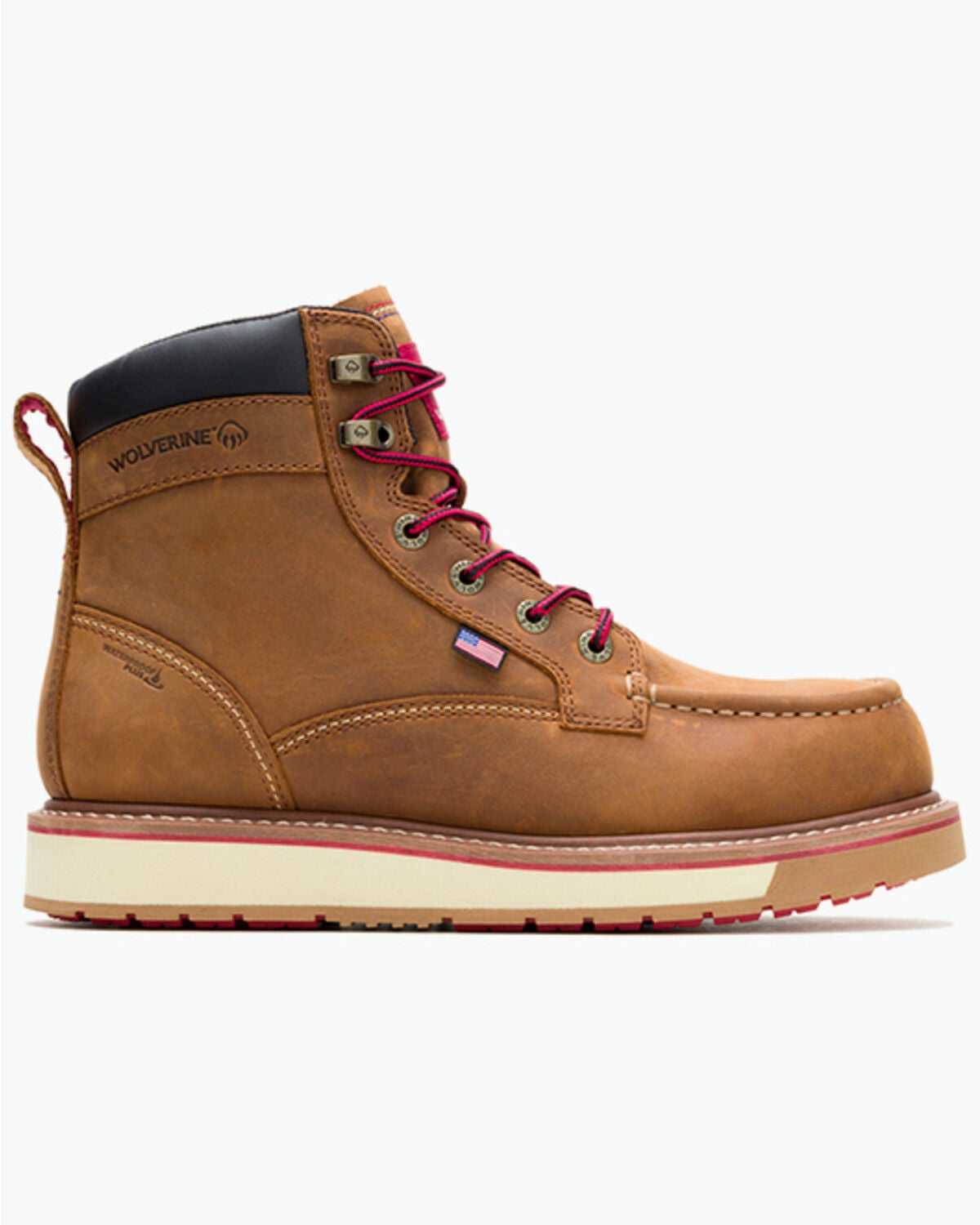 Image #2 - Wolverine Men's 6" USA-Built Loader FT DuraShocks&reg; CarbonMAX&reg; Moc Work Boots - Composite Toe, Tan, hi-res