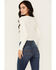Image #4 - Fornia Women's Jacquard Long Sleeve Knit Top , Ivory, hi-res