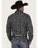 Rough Stock By Panhandle Men's Southwestern Dot Print Long Sleeve Snap Western Shirt , Black, hi-res