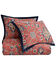 HiEnd Accents Melinda Washed Linen 3-Piece Super King Comforter Set, Red, hi-res