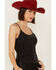 Image #2 - Rock & Roll Denim Women's Sleeveless Ribbed Corset Tank, Black, hi-res