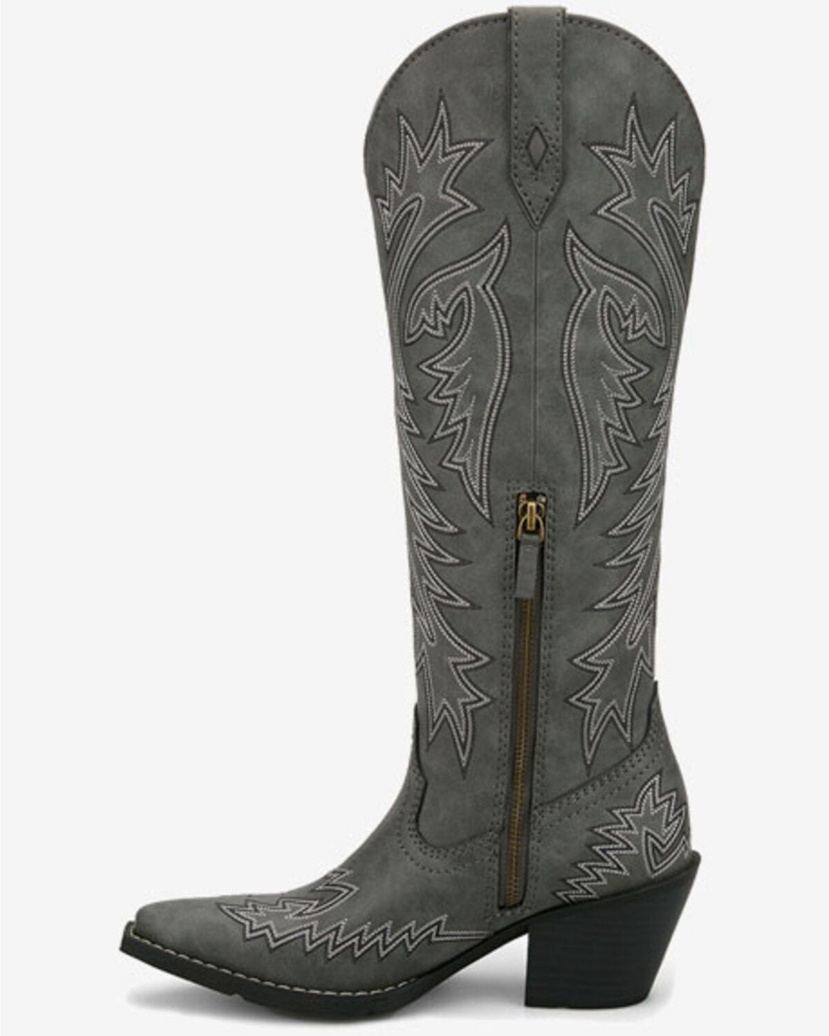 Image #3 - Justin Women's Paloma Western Boots - Snip Toe, Grey, hi-res