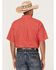 Cinch Men's Diamond Geo Print Short Sleeve Button Down Western Shirt , Red, hi-res