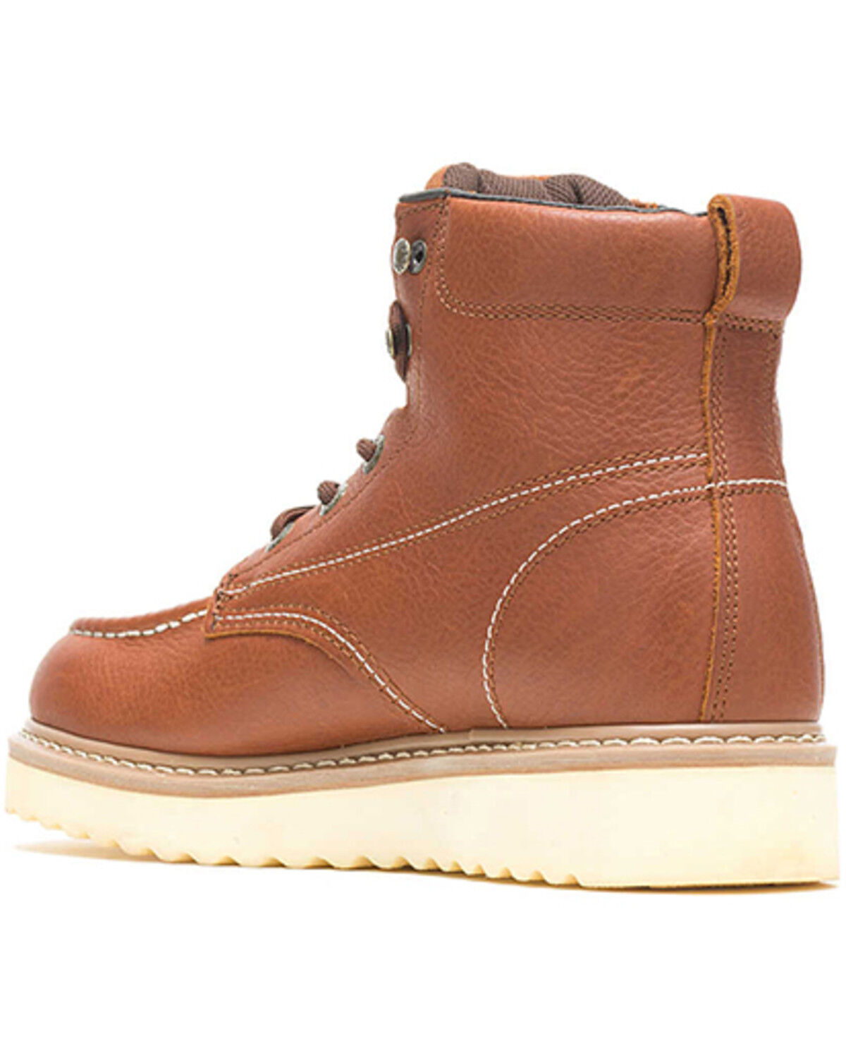Image #3 - Wolverine Men's Moc Toe Steel Toe EH Work Boots, Honey, hi-res