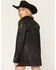 Image #4 - Shyanne Women's Faux Suede Metallic Embroidered Studded Jacket, Black, hi-res