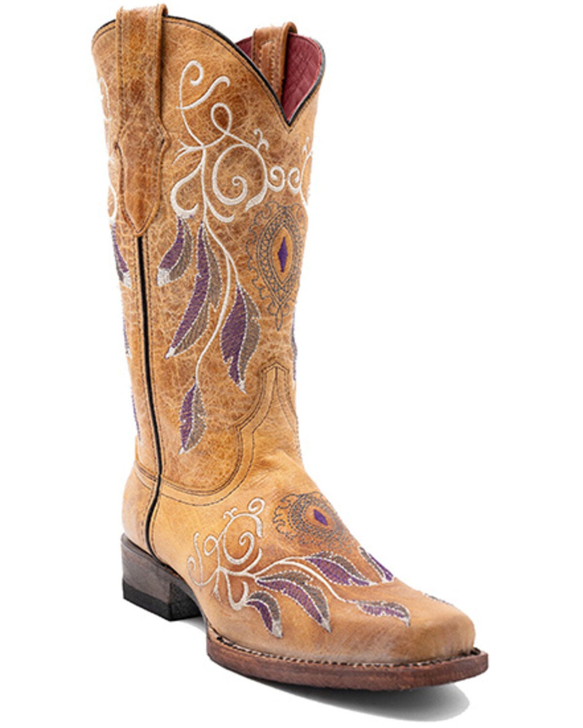 Ferrini Women's Dreamer Western Boots - Square Toe, Tan, hi-res