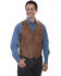 Image #1 - Scully Men's Vintage Leather Western Vest, , hi-res
