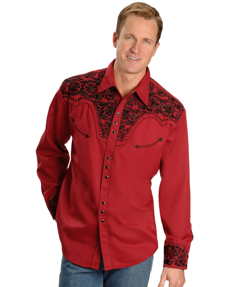 Scully Men's Embroidered Retro Western Shirt - Big & Tall | Boot Barn