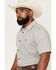 Image #2 - RANK 45&reg; Men's Semi Final Geo Print Short Sleeve Button-Down Stretch Western Shirt, Ivory, hi-res