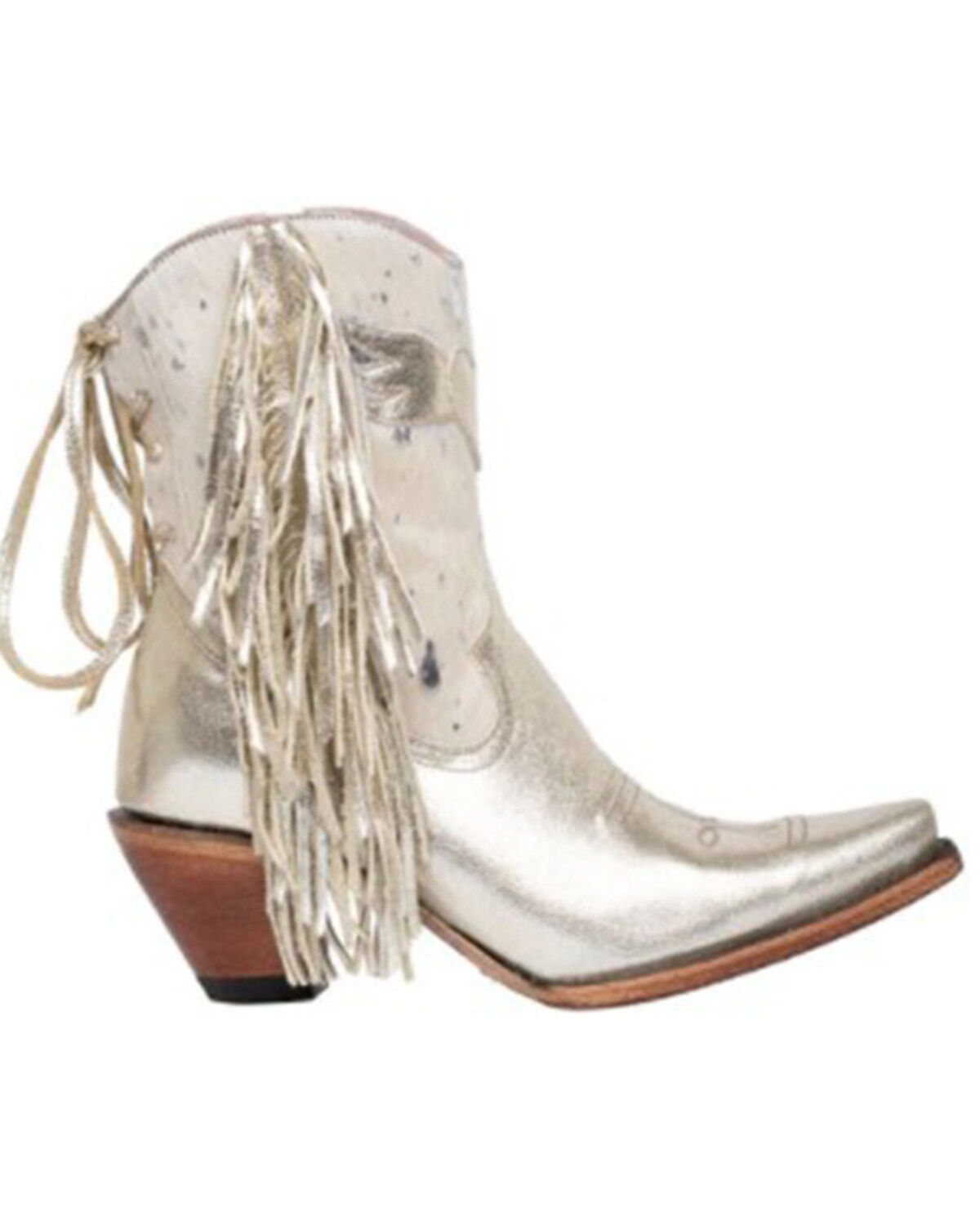 Image #2 - Junk Gypsy Women's Spirit Animal Ombre Fringe Western Fashion Booties - Snip Toe, Gold, hi-res