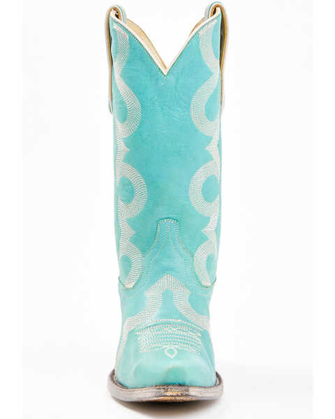 Caborca Silver by Liberty Black Women's Helga Stitch Western Boots - Snip Toe, Blue, hi-res