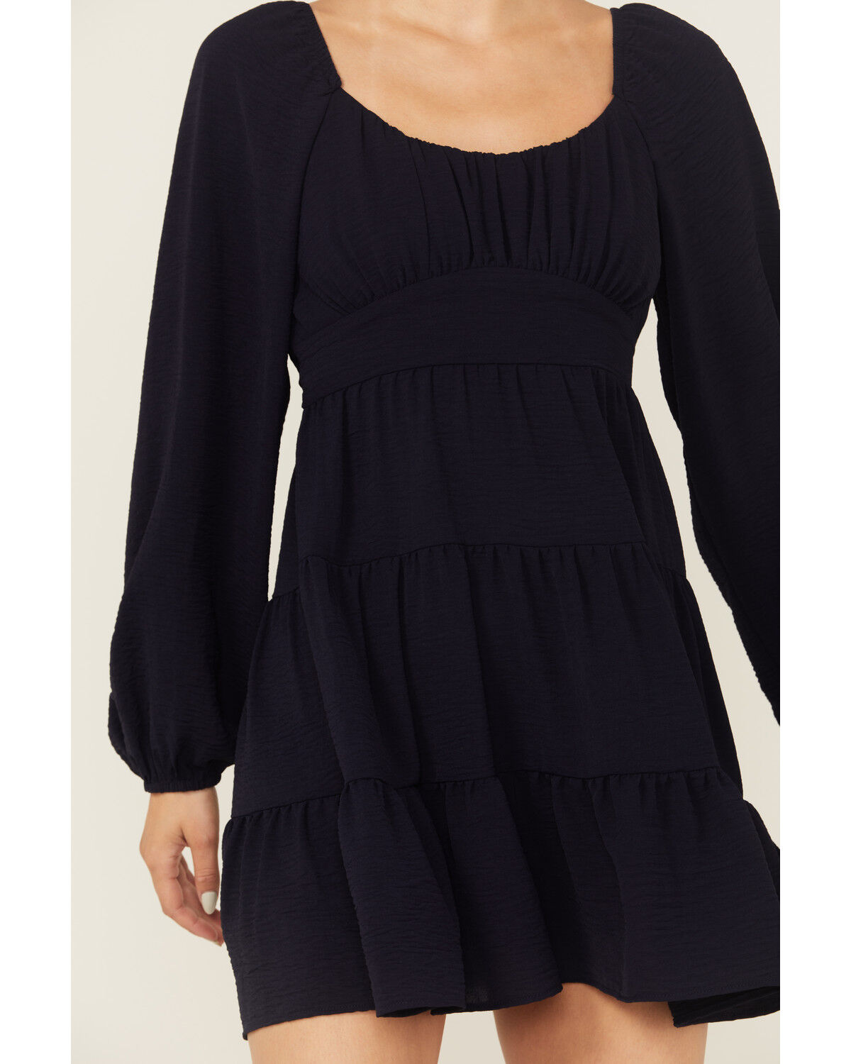 Product Name:  La La Land Women's Boot Barn Exclusive Solid Long Sleeve Mini Dress