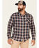 Image #1 - Flag & Anthem Men's Sarona Double Layer Dobby Plaid Long Sleeve Button Down Western Shirt, Navy, hi-res