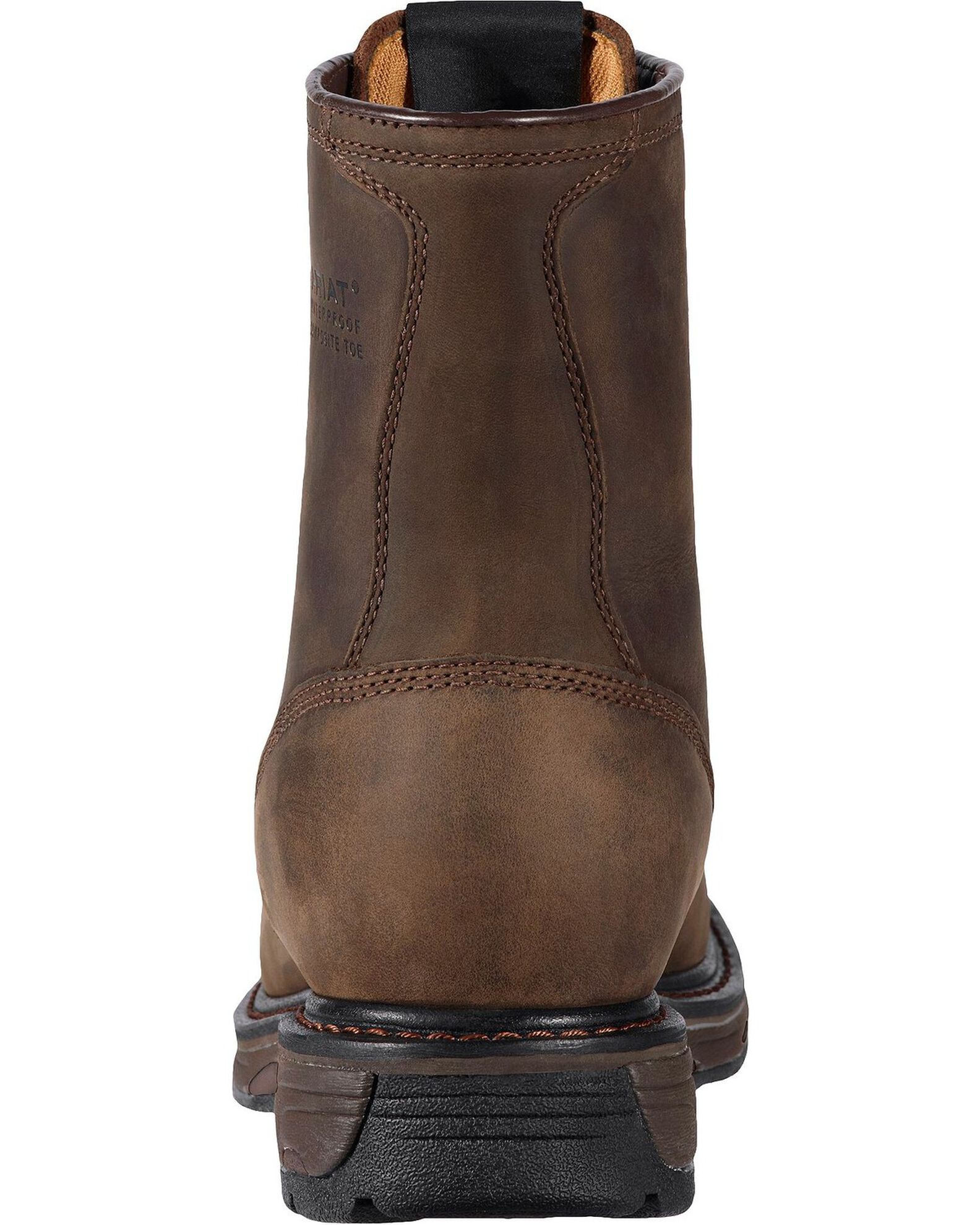 Ariat Men s WorkHog 8 H2O Composite Toe Waterproof Work Boot Brown 9