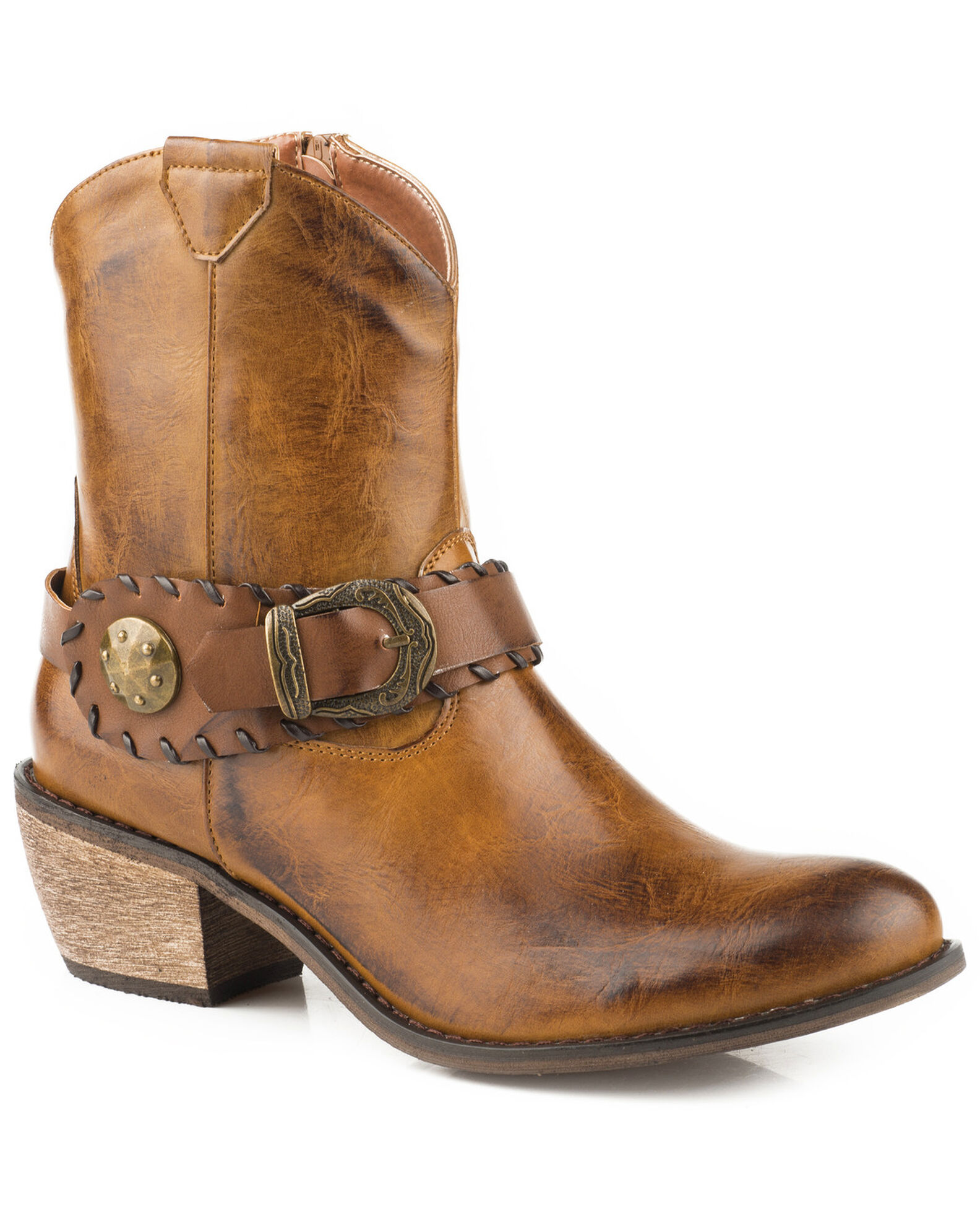 Product Name Roper Women s Ankle Harness Western Booties Round Toe