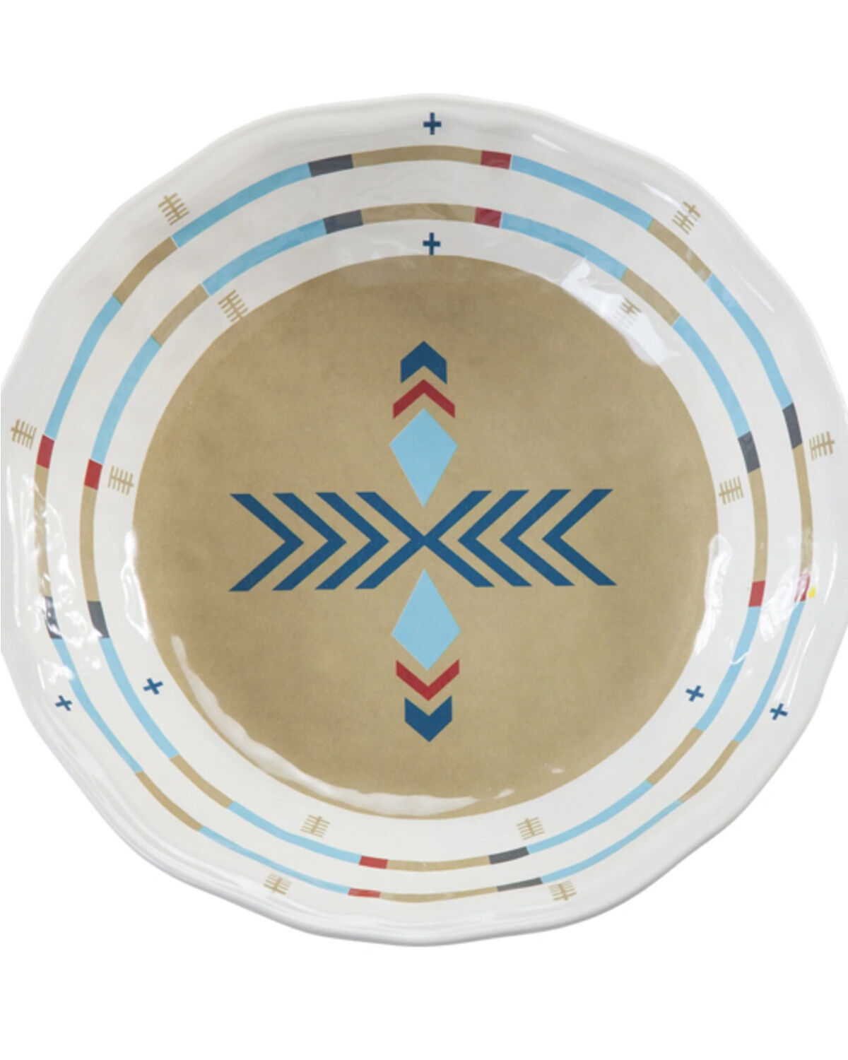 Image #4 - HiEnd Accents 14-Piece Spirit Valley Melamine Dinnerware Set, Red, hi-res