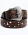 Image #1 - Shyanne Women's Brown Filigree & Floral Cutout Tooled Leather Belt, , hi-res