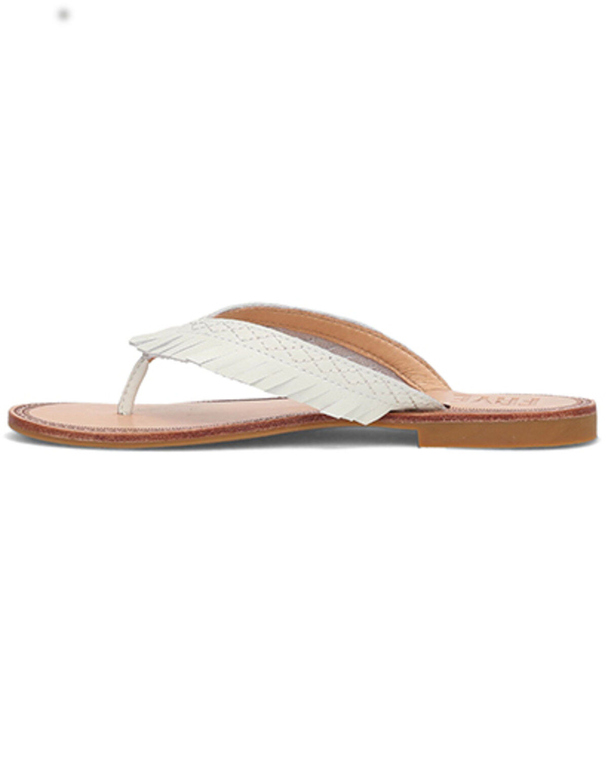 Image #3 - Frye Women's Ava Fringe Sandals, White, hi-res