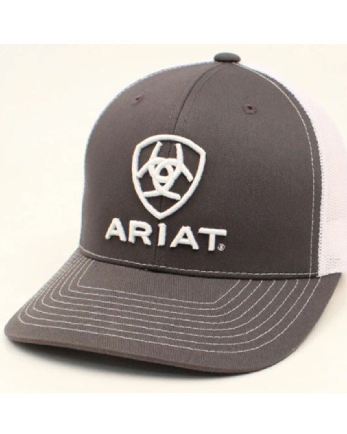 Ariat Men's Logo Ball Cap, Grey, hi-res