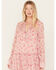 Image #2 - Free People Women's See It Through Floral Long Sleeve Maxi Dress, Pink, hi-res