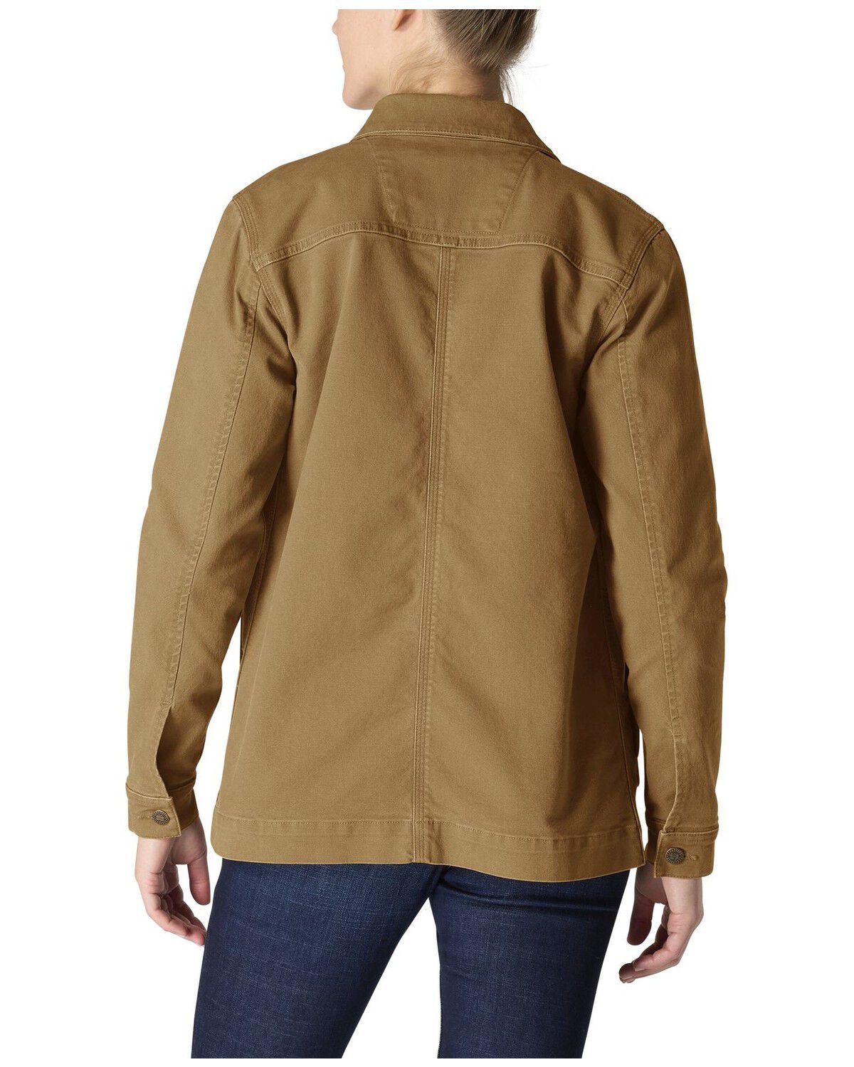 Image #3 - Carhartt Women's Rugged Flex® Loose Fit Canvas Chore Jacket, Brown, hi-res