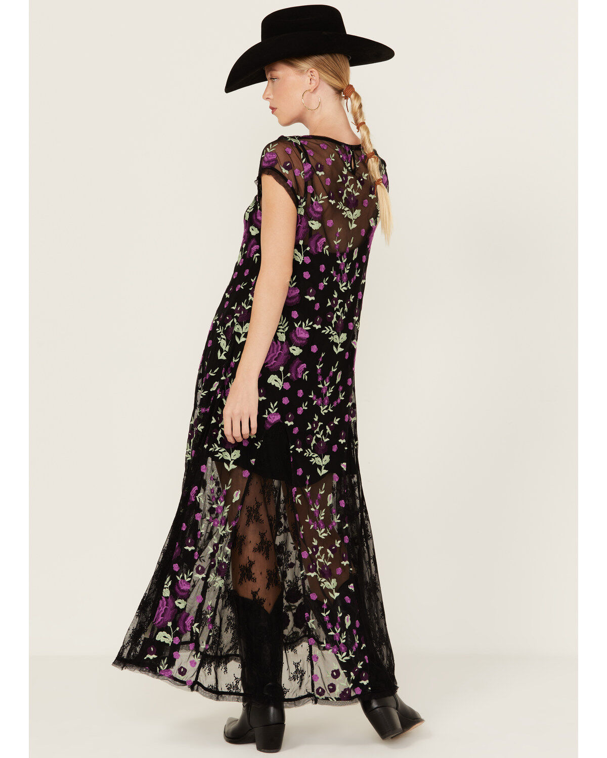 Image #4 - Free People Women's Sky Bright Midi Dress, Purple, hi-res
