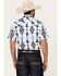 Image #4 - Rock & Roll Denim Men's Southwestern Print Short Sleeve Snap Stretch Western Shirt , White, hi-res