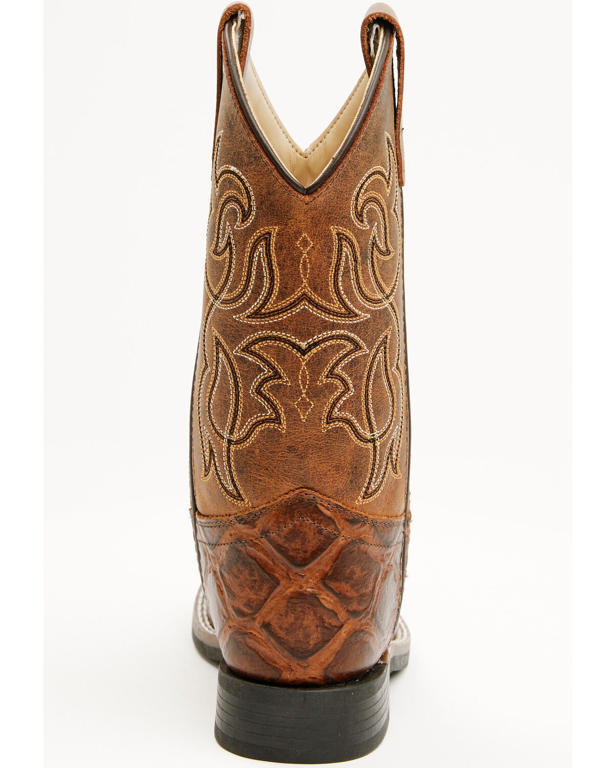 Image #5 - Cody James Boys' Duke Embossed Western Boots - Broad Square Toe, Brown, hi-res