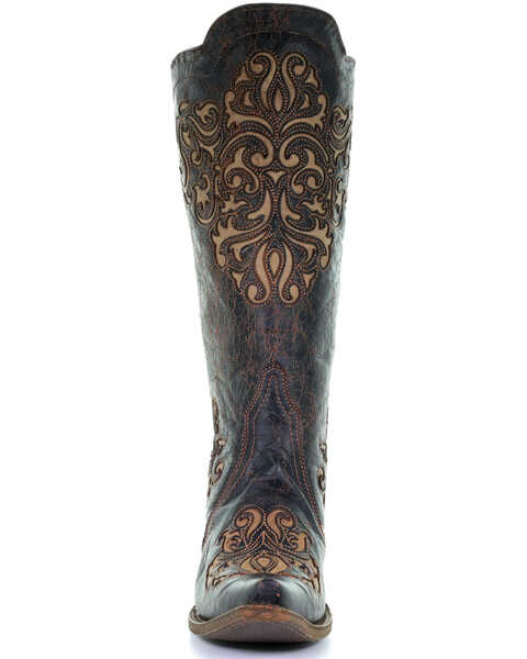 Image #4 - Corral Women's Inlay and Straps Western Boots - Snip Toe, , hi-res