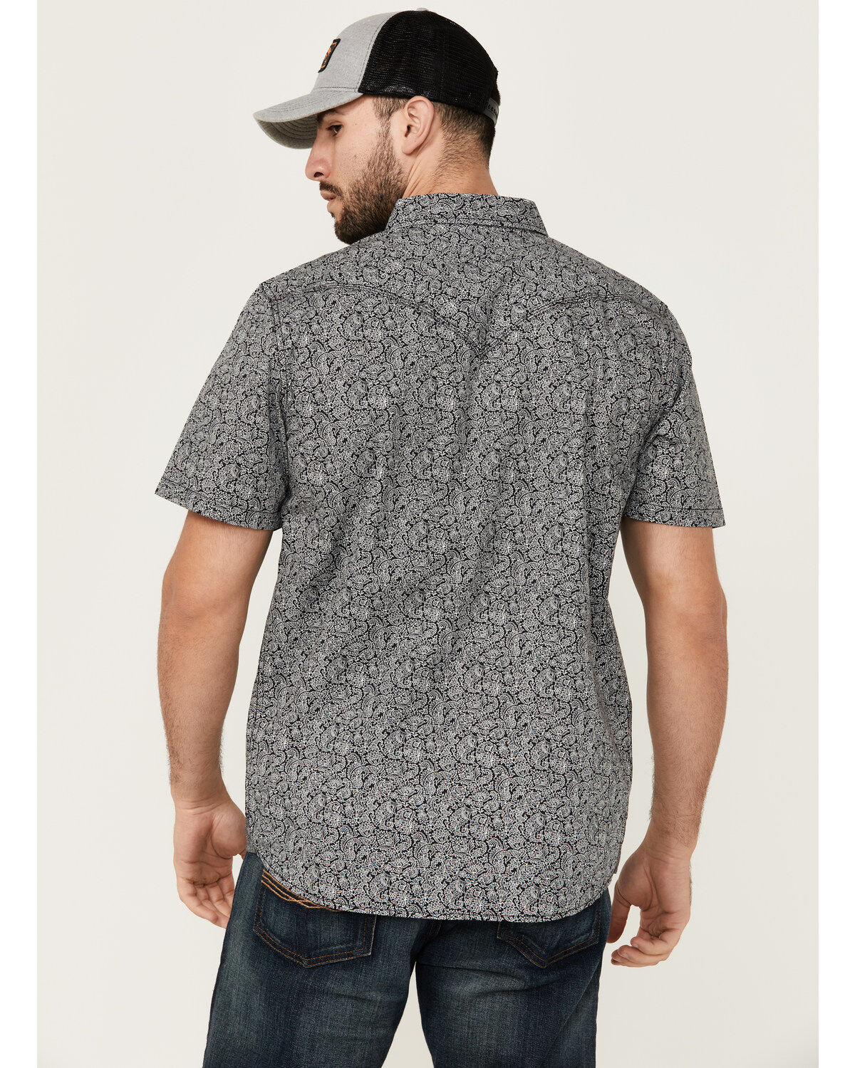 Image #4 - Moonshine Spirit Men's Jackson Floral Paisley Print Short Sleeve Snap Western Shirt, , hi-res