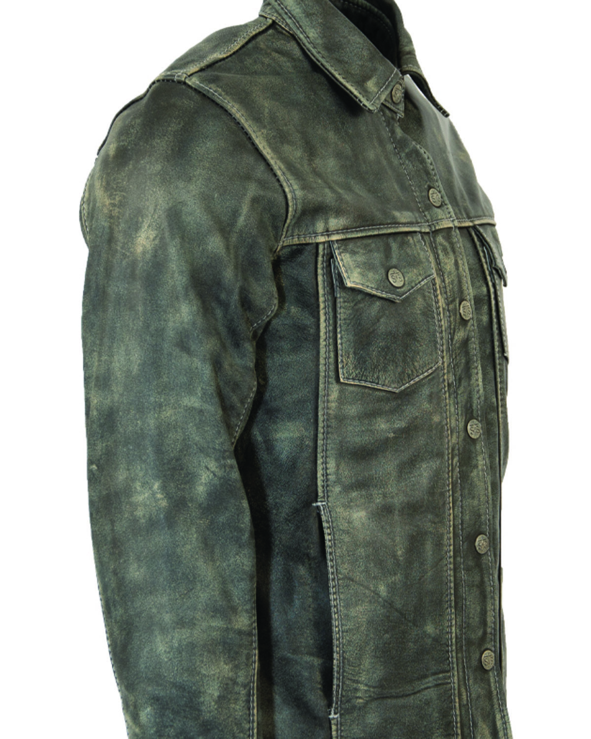 Image #3 - STS Ranchwear Men's Gray The Ranch Hand Leather Jacket, , hi-res