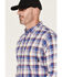 Image #2 - Ariat Men's FR Stanley Plaid Print Long Sleeve Button-Down Work Shirt, White, hi-res