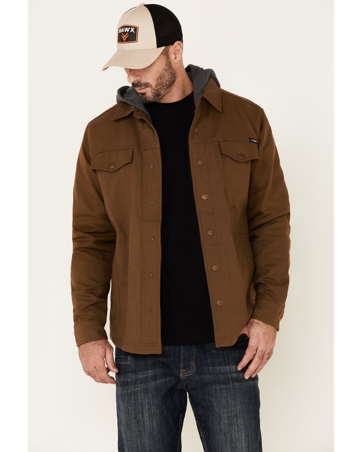 Image #2 - Hawx Men's Bronson Layered Hooded Insulated Work Shirt Jacket, , hi-res