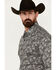 Image #2 - Rock & Roll Denim Men's Paisley Print Long Sleeve Pearl Snap Stretch Western Shirt, Black, hi-res