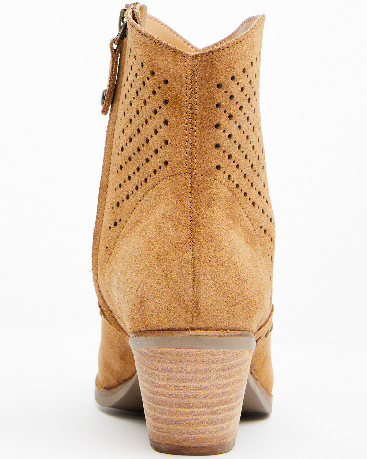 Image #5 - Dingo Women's Miss Priss Suede Booties - Round Toe, Camel, hi-res